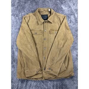 Levi Strauss & Co Red Tab Brown Denim Cotton Blend Quilt Lined Men's Jacket Med